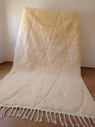 Authentic Hand-Knotted Moroccan Rug Beni Ourain style