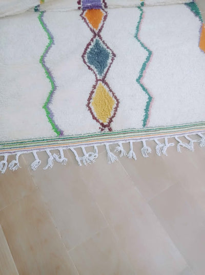Handmade Moroccan Berber Rug – Colorful Geometric Design